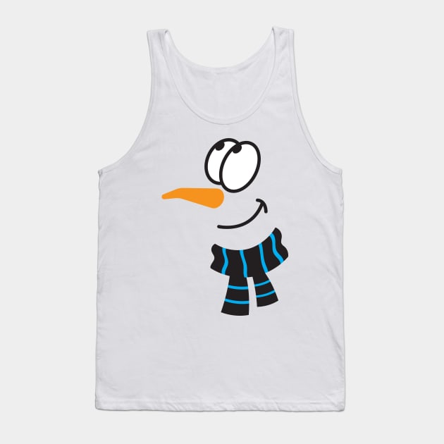 snowman face Tank Top by MZeeDesigns